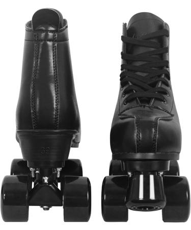 Nattork Women Roller Skates with Light Up Wheels - Unisex Retro Quad Skates for Outdoor & Indoor - Glitter Black - Size US Women's 8/ Men's 7 - Buy Online on GoSupps.com
