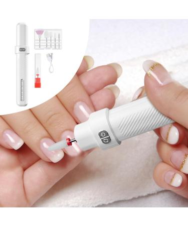 Nail Filing Machine 500 Mah Professional Electric Manicure Pedicure Tool Effortless And Adjustable Electric Nail Drill Kits Portable Electric Nail File For Home Salon Gel Nails White - Buy Online on GoSupps.com