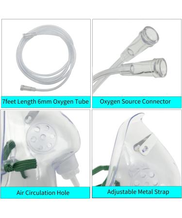 Pediatric Oxygen Mask 5 Pack with 7ft Tube - DEHP & Latex-Free Material - Size M - Buy Online on GoSupps.com