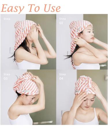 Cysocool Anti-Frizz Microfiber Hair Turban for Kids | Quick-Drying Soft Towel Hat for All Hair Types - S-Girl Pink Fox - Buy Online on GoSupps.com