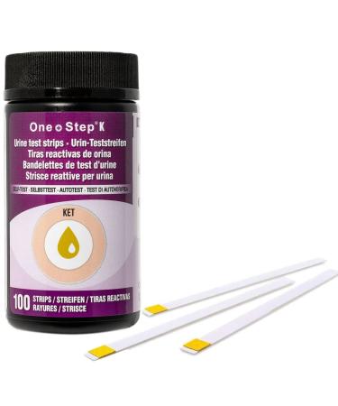One Step Ketone Test Strips 100 Ketosis Urine Tests for Keto Low-Carb Diet