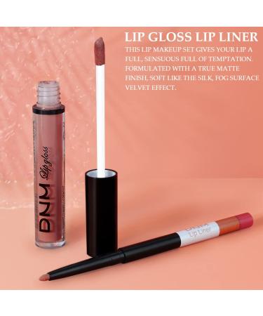 AMY'S DIARY 2pcs Nude Matte Lip Liner and Lipstick Set | Liquid Lipstick 24H | Waterproof & Long Lasting | Matt Lips Makeup Kit - Buy Online on GoSupps.com