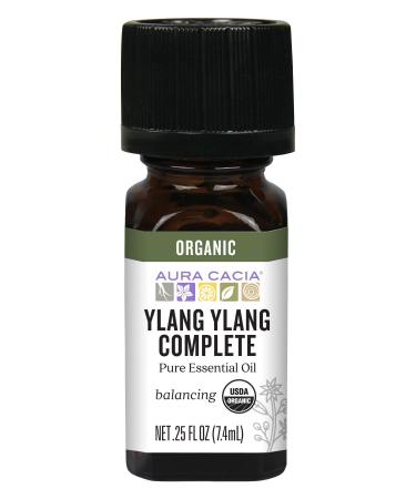 Aura Cacia Organic Ylang Ylang Complete Essential Oil 0.25 fl. oz.