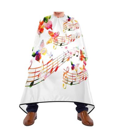 Waterproof Barber Cape -musical and butterfly printing Cheetah Haircut Bib for Men Unisex Hair Cutting Cape(8rp1a)