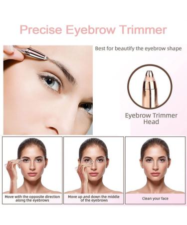 Precision Electric Eyebrow Trimmer for Women | Painless Portable Hair Removal for Eyebrows Lips & Nose - Buy Online on GoSupps.com