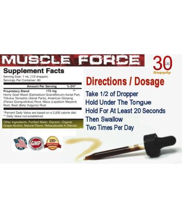 Muscle Force Strength & Endurance Spray Formula - 2 Bottle Pack, 200mg Growth Formula - 2oz/bottle - Buy Online on GoSupps.com