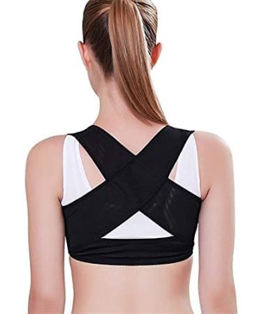 Correction Posture Back Shoulder Posture Corrector Back Support Brace Belt Adjustable Strap Back Straightener Black XX-Large Black XX-Large