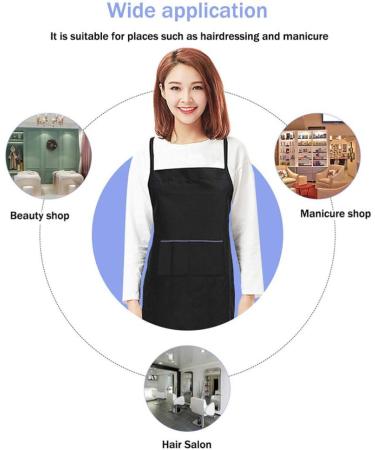 FRCOLOR Hairdressing Apron Set - 2pcs Black Salon Aprons for Hair Stylists, Painting, and Farmhouse Kitchen - Polyester Haircut Smocks for Hair Cutting and Coloring - Buy Online on GoSupps.com