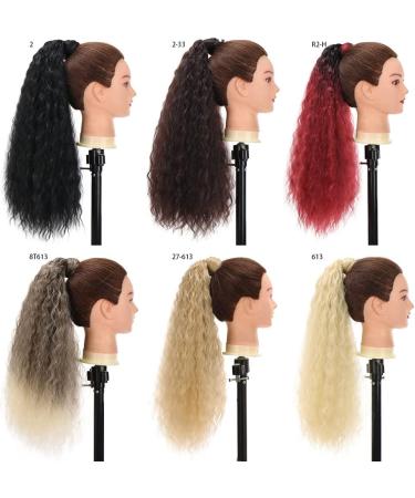 Ponytail Extension 22" Long Kinky Wrap Around Ponytail Hairpiece for Women Ponytail Extension Magic Paste Heat Resistant Synthetic Ponytail Hair Extension(Color:0010) 22inches 0010 - Buy Online on GoSupps.com