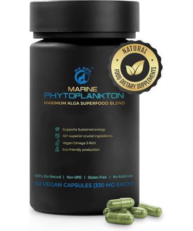 Mr Ros Marine Phytoplankton Dietary Supplement - For Ener Recovery Cellular Health & Vitality - 90 Caps 100% Bio Nature