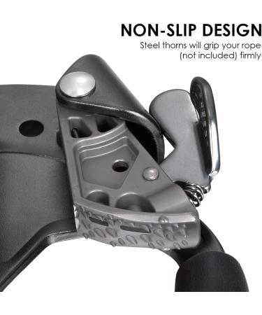 Lixada Climbing Hand Ascender 8-13mm Vertical Rope Access - CE Certified, Rubber Handle, Strong Rappelling Gear for Rock Climbing, Tree Arborist, Rescue - Black (Right Hand) - Buy Online on GoSupps.com