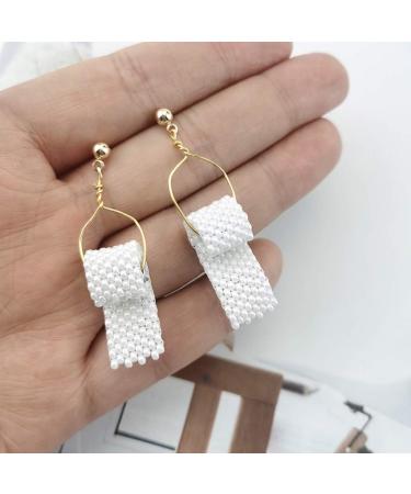kaixinbukaixin Pearl Toilet Paper Ear Hooks 3D Paper Earrings Roll Ear Drops Jewellery Gifts Gold + White - Buy Online on GoSupps.com