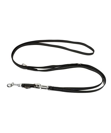 Mystique Rubberized Leash 20mm Standard Carabiner Black 2.5m 2.5m Black