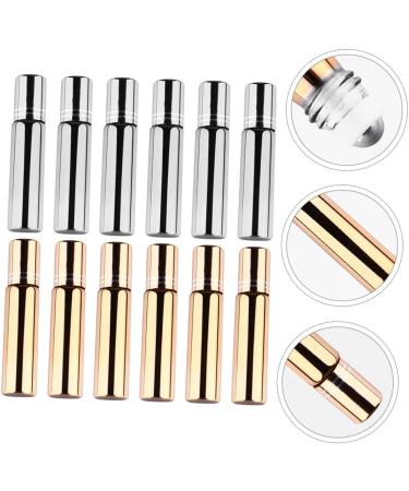 FRCOLOR 12pcs Essential Oil Perfume Roller Bottles - Refillable Glass Bottles with Gemstones - Perfect for Travel & DIY Fragrances - Buy Online on GoSupps.com