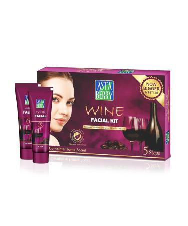 Wine Mini Facial Kit 5 Step for Skin Glowing | Ultimate Glow | Removes Wrinkle & Dark Spot | Restores skin nutrients | Reduced pigmentation | For Women -100 gm