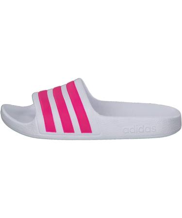 Adidas Unisex Kinder Adilette Aqua Slides - Kids Sandal 29 EU - Ftwr White/Real Magenta | International Shipping Available - Buy Online on GoSupps.com