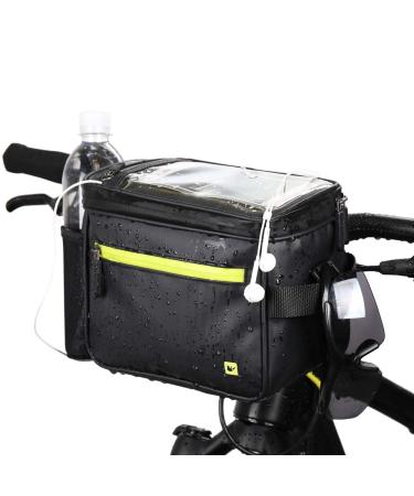 Rhinowalk bicycle pocket bicycle handlebar pocket front pocket wheel bag waterproof camera bag cell phone bag with transparent window for phone matte green