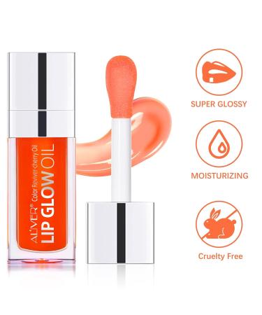 AIQIUSHA Lip Oil | Tinted Plumping & Hydrating Gloss | Long Lasting Color Reviver (Raspberry) - Nourishing Non-Sticky Formula for Luscious Lips - Buy Online on GoSupps.com