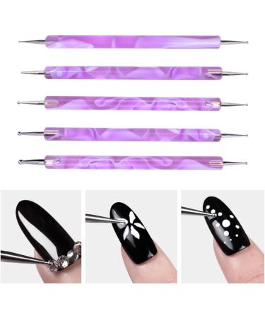 5PCS Nail Dotting Pen Set for Nail Art & Sculpting (Purple) - Jinlaili - Buy Online on GoSupps.com