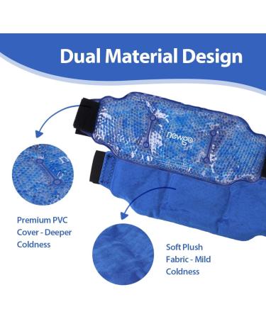 NEWGO Hot Cold Therapy Ice Pack for Back Pain Relief - Sciatic Nerve, Tailbone, Lower Back Injuries - Blue, 1 Pack - Buy Online on GoSupps.com