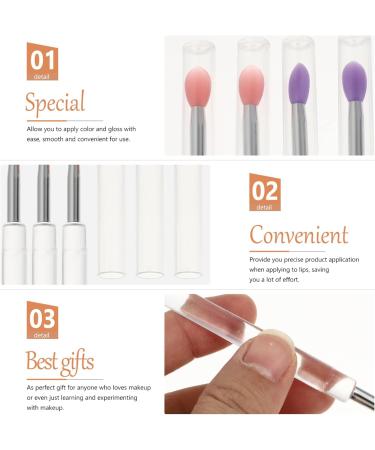Hemoton 8pcs Silicone Lip Brush Eyeshadow Brush Make up Lipstick Brush Silicone Makeup Applicator Eyeshadow Lip Mask Applicator - Buy Online on GoSupps.com