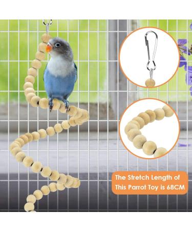 KATUMO Bird Toys Set - Hideout, Perch, Swing, Chew Toys - Bird Cage Accessories for Parakeets, Budgies, Cockatiels, Lovebirds - 6pcs - Buy Online on GoSupps.com