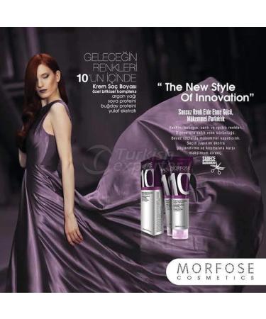 Morfose 10 Professional Hair Colour Cream 100 ml No. 8.34 Light Copper Auburn - Buy Online on GoSupps.com