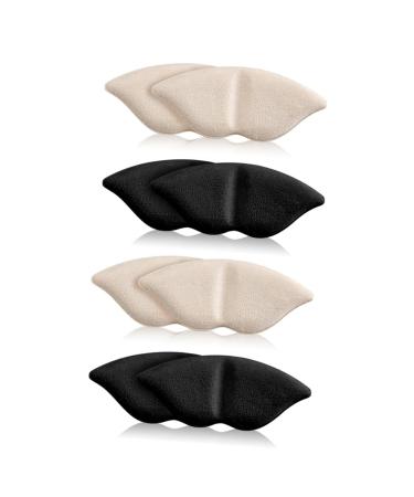 Holibanna 4 Pairs High Heels Half Pad Adhesive Heel Liner Shoe Pads for High Heels Shoe Heel Inserts High Heel Cushion Shoes Too Big Inserts Heel Pad Foam Women's Self-Adhesive Pad Invisible