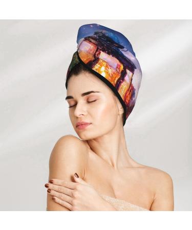 Christmas Microfiber Hair Towel | Soft Super Absorbent Hair Wrap for Women - Quick Dry Coral Velvet for Long Curly & Thick Hair - Buy Online on GoSupps.com