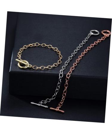 TEHAUX 60 Pcs Ot Clasp Bracelet Jewlery Bracelets Stainless Steel Bracelet Accessory Alloy Bracelet Link Chains Jewelry Chains Bracelet Charms Bulk Fashion Jewelry Temperament Rose Goldx3pcs 0.3X1.6X18CMx3pcs - Buy Online on GoSupps.com