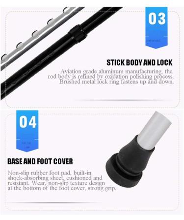 Crutch Lightweight Retractable Folded Elbow Arm Armpit Crutches Fractures Rehabilitation Polio Forearm Crutches Black (White) (Black) Selfless dedication - Buy Online on GoSupps.com