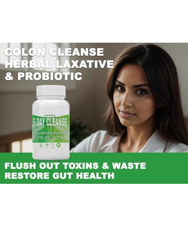 5 Day Rapid Colon Detox & Cleanse | 30 Vegan Capsules | Natural Laxative with Probiotic | Constipation Bloating Gut Detox Relief | All Natural Ingredients Vitamins | Gluten Free | Easy to Swallow 30 count (Pack of 1) - Buy Online on GoSupps.com