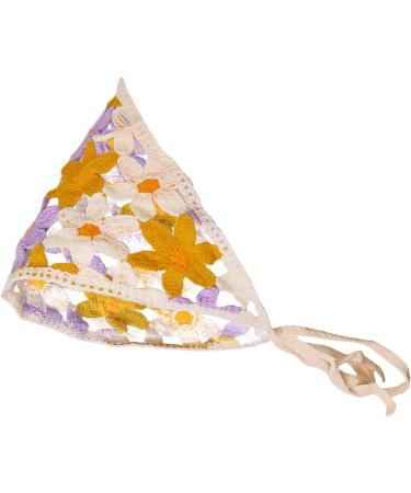 Knit Headbands For Women | Floral Crochet Head Scarf Bandanas Headbands - Bandana Headband Tie Knitted Headscarf Hair Bandanas For Women Girls Head Kerchief B One Size - Buy Online on GoSupps.com