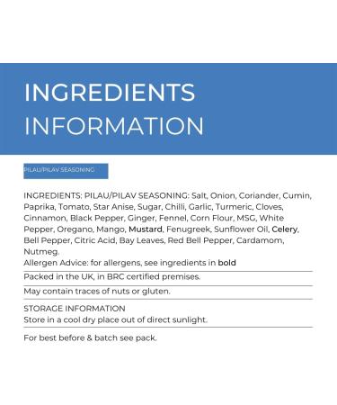 Hides Fine Foods - Pilau/Pilav Rice Seasoning 500g - GMO Free - Suitable for Vegetarians - South Asian Cooking - Basmati Rice Seasoning Mix - Curry Dish - Buy Online on GoSupps.com