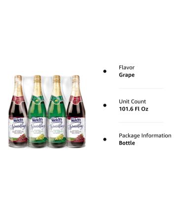 Welch's Sparkling Juice Cocktail Variety Pack - 750ml (4 ct.) - Buy Online on GoSupps.com