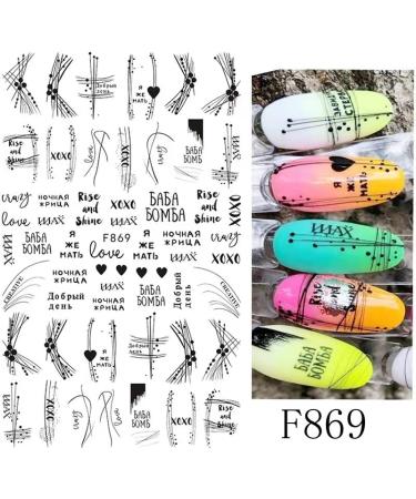 Spring Flower Nail Art Stickers Decals - 10 Self-Adhesive Sheets | Black & White Blossom Design for Nail Decoration Supplies - Buy Online on GoSupps.com