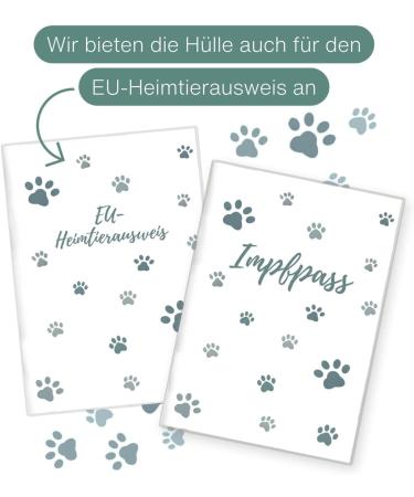 Personalized Wilhelm Fell Vaccination Passport Cover for Pets - Unique Gift Idea for Pet Owners - Paw Blue - Buy Online on GoSupps.com