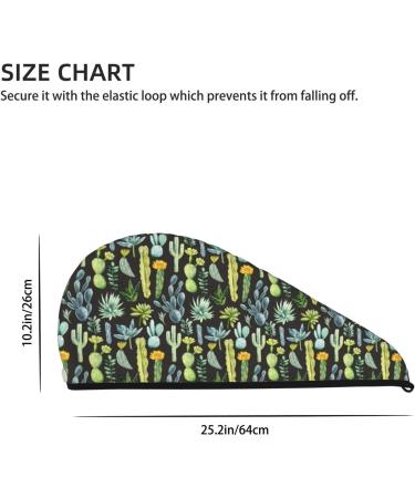 Succulent Microfiber Hair Towel - Soft Super Absorbent Wrap for Women | Quick Dry Coral Velvet Cap for Long Curly & Thick Hair - Buy Online on GoSupps.com