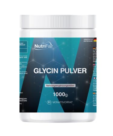 Poudre de glycine 1 kg - Acide amin sans additifs - Hautement dos - 100% v g talien - Production allemande et test en laboratoire - NutriFair | Premium & Fair