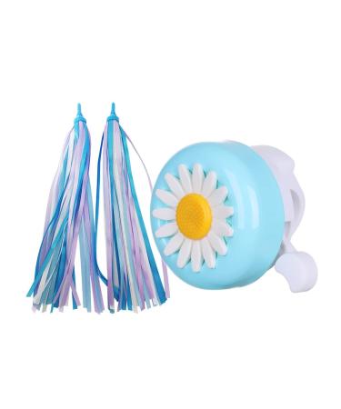 Platt Bike Bell for Kids, Bike Horn for Boys and Girls Bike with 1 Pair Bike Streamer Tassels blue+white - Buy Online on GoSupps.com