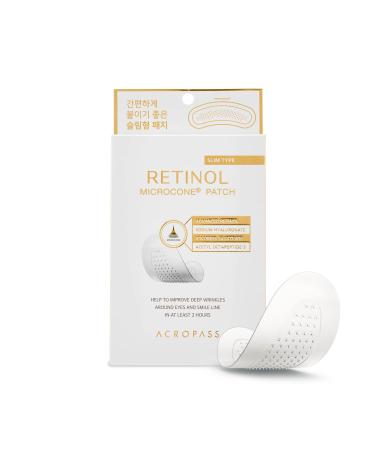 Acropass RETINOL MICROCONE PATCH SLIM (2 patches for eye area/smile lines | Line care | Retinol |Retinol Patch |Wrinkle cares | Smile lines | Forehead lines)
