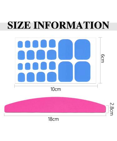 SILPECWEE 20 Sheets Solid Color Toe Nail Stickers | Self-Adhesive Polish Strips for Women | Gel Toe Nail Art Manicure Sticker Set with Nail File - Buy Online on GoSupps.com