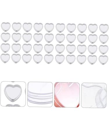 FOMIYES 100 Pcs Eye Shadow Storage Box Makeup Palettes Heart Powder Creams Jars Small Powder Plate Travel - Buy Online on GoSupps.com