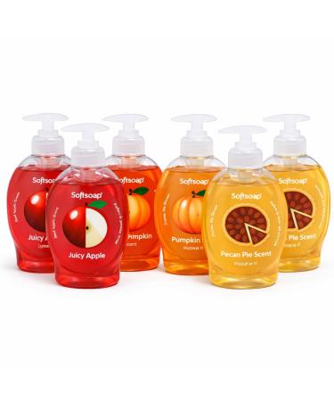 Limited Edition Fall Hand Soap with Pump | Apple Pumpkin & Pecan Pie Scents | Liquid Hand Soap for Kitchen & Bathroom | 6-Pack (6.25 fl oz Each)