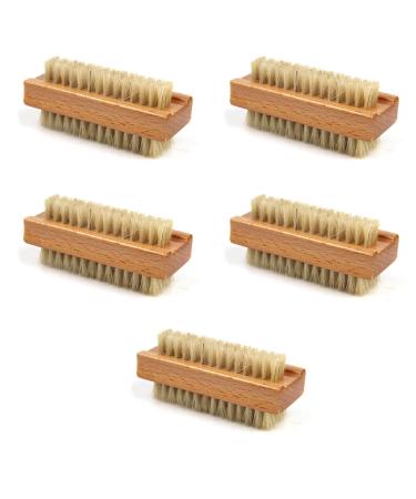 Omevett 5 Pcs Nail Brush Wooden Nail Cleaning Brushes Double Sided Nail Scrubber Hard Nailbrush Nail Scrubbing Brush Small Wood Nail Brush for Men Women Manicure Supplies - Buy Online on GoSupps.com