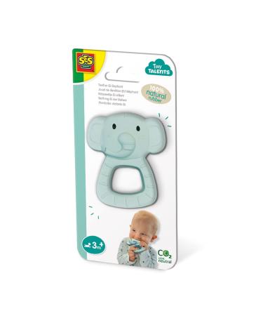 SES Creative 13163 Teething ring Eli the elephant-100% natural rubber multi one size
