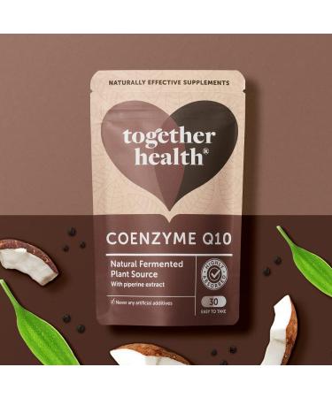Coenzyme Q10 95% Piperine Vegecaps | Vegan Friendly & UK Made | Naturally Fermented Ubiquinone | Together Health - Buy Online on GoSupps.com