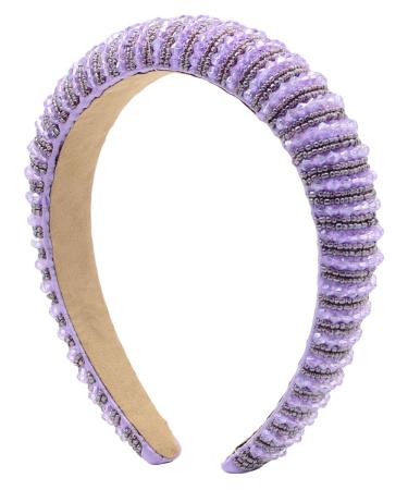 Scicent hair band crystal-strass-stitched straps pearls wide hair bands imitation diamond hair tires party wedding headdress glitter thick padded hair accessories for women-16419