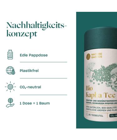 Buy Bio Kapha Tea - 25 Bags of High-Quality Ayurvedic Herbal Tea with Ginger Black Pepper & Fennel | Certified & Sustainable - Buy Online on GoSupps.com