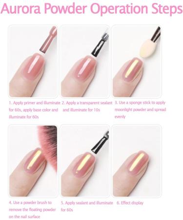 6 Colors Chrome Glitter Powder for Nails - Aurora Mirror Effect Nail Pigment & DIY Salon Glitter - Buy Online on GoSupps.com